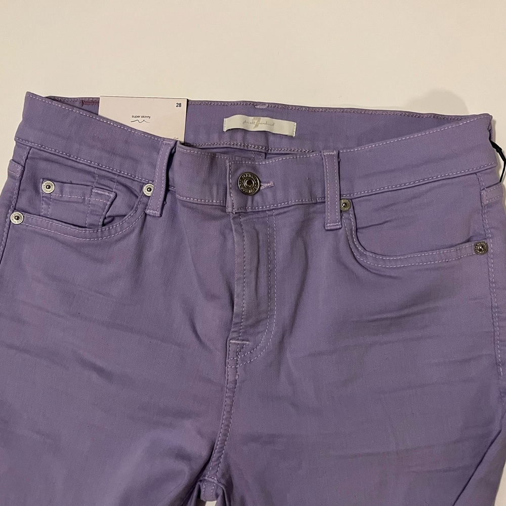 7 For All Mankind Purple Super Skinny Jeans
